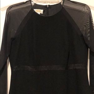 TALBOTS - Black Sheer Sleeved Petite Dress